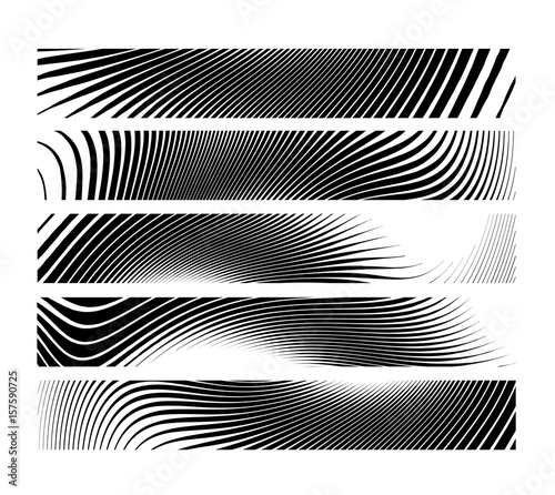 Set of abstract creative Zebra horizontal banner background.