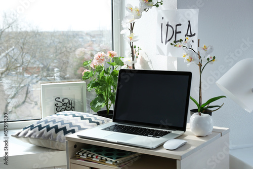 Creative workplace near win...