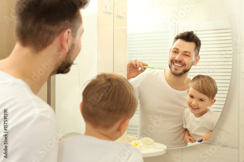 Young father with his son b...