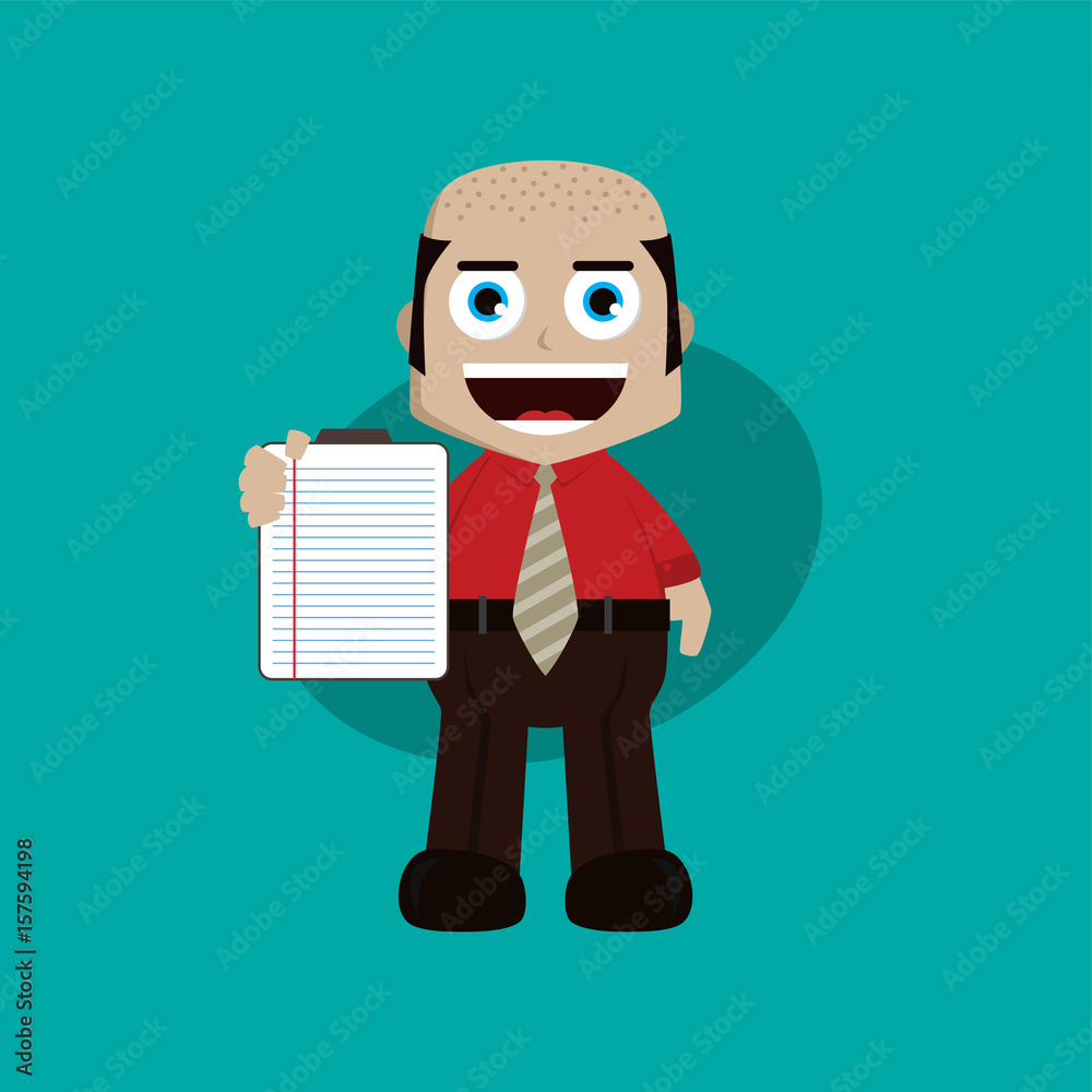 businessman manager at work holding report book cartoon vector art businessman manager at work holding report book cartoon vector art