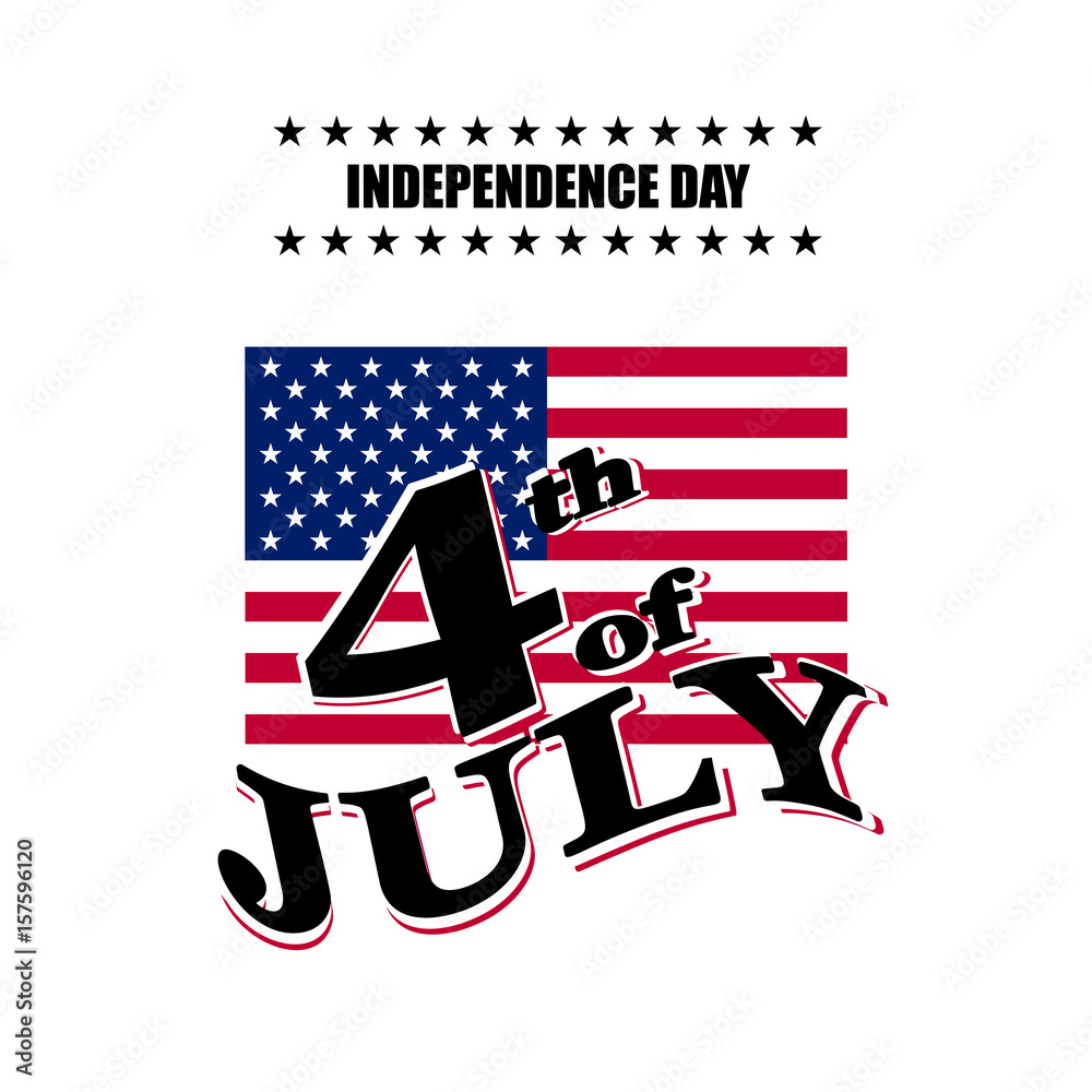 Naklejka premium Independence day USA