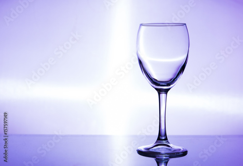 Empty transparent glass for wine