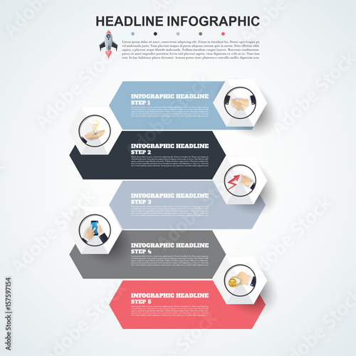 Abstract infographics number options template. Vector illustration. Can be used for workflow layout, diagram, business step options, banner, web design.