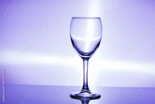 Empty transparent glass for wine