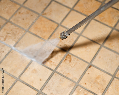 Marble floor and ground powerful pressure washing cleaning