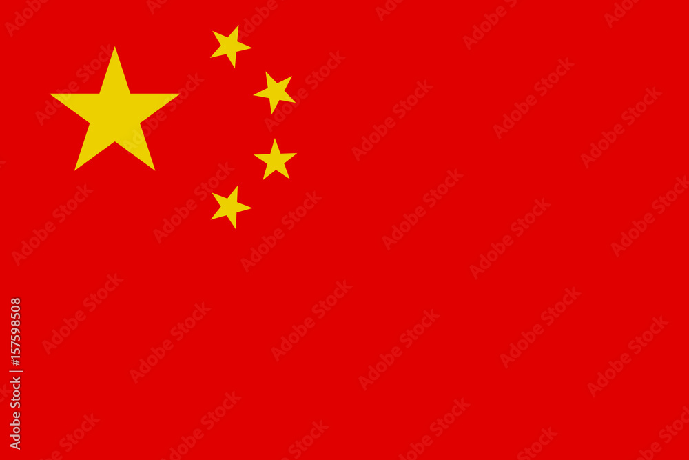 Chinese flag, flat layout, vector illustration Chinese flag, flat layout, vector illustration