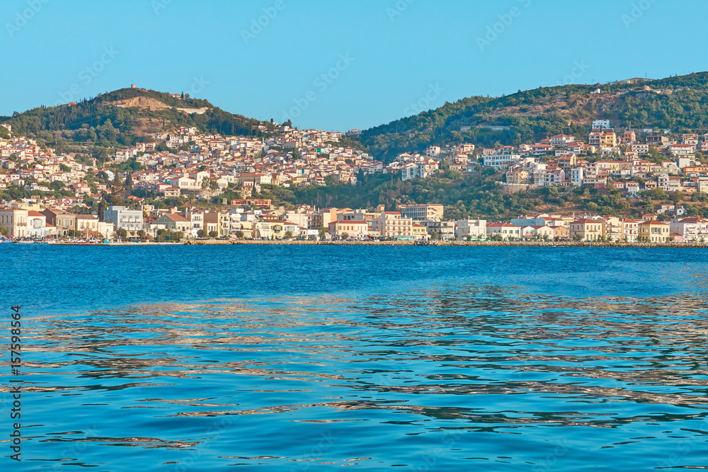 Fototapeta premium Landscape of Samos island. It is one of the most popular tourist destinations in the Greek islands - it is located on the Turkish coast.