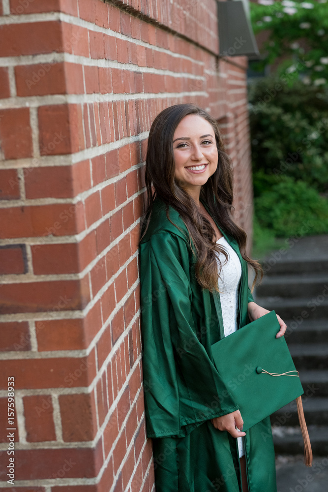 Naklejka premium College Graduation Photo on University Campus
