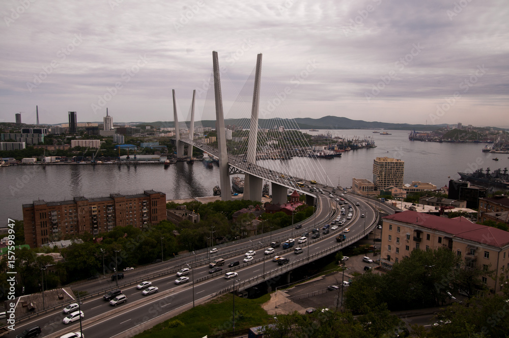 Cable-stayed bridge in Vladivostok