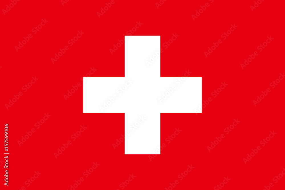 Swiss flag, flat layout, vector illustration Swiss flag, flat layout, vector illustration