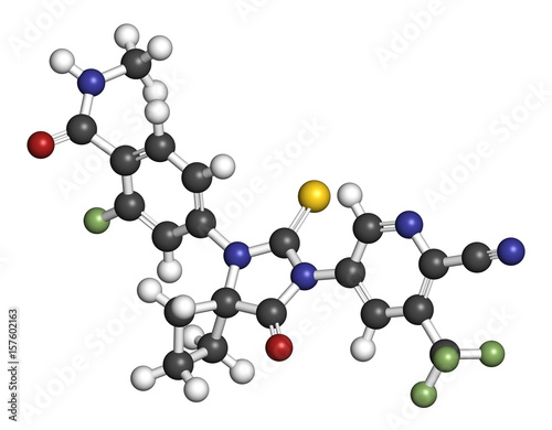 Bilde på lerret Apalutamide prostate cancer drug molecule