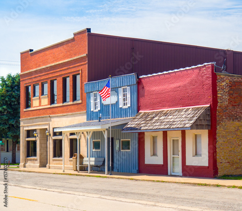 USA downtown main street small business commercial buildings storefronts
