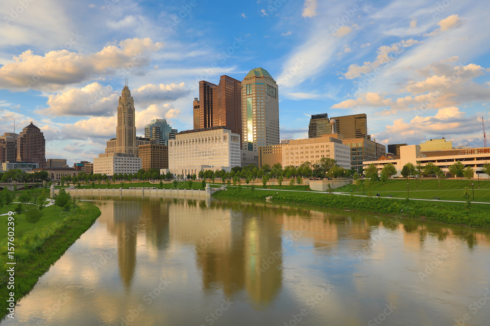 Columbus, Ohio during golden hour Columbus, Ohio during golden hour