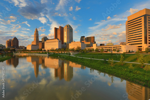 Εκτύπωση καμβά Columbus, Ohio during golden hour