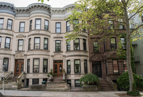 Views of classic brownstone homes & exteriors in the Park Slope neighborhood of Brooklyn © auseklis