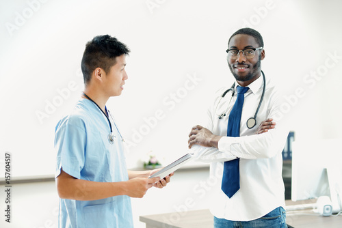 Two doctors posing