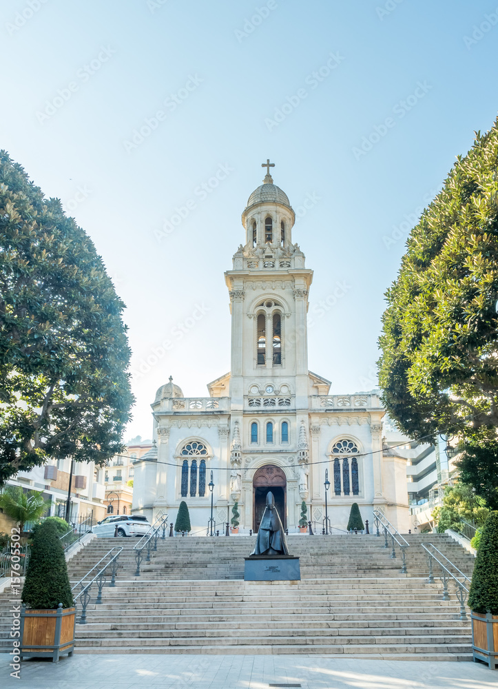 Obraz premium St. Charles cathedral in Monaco