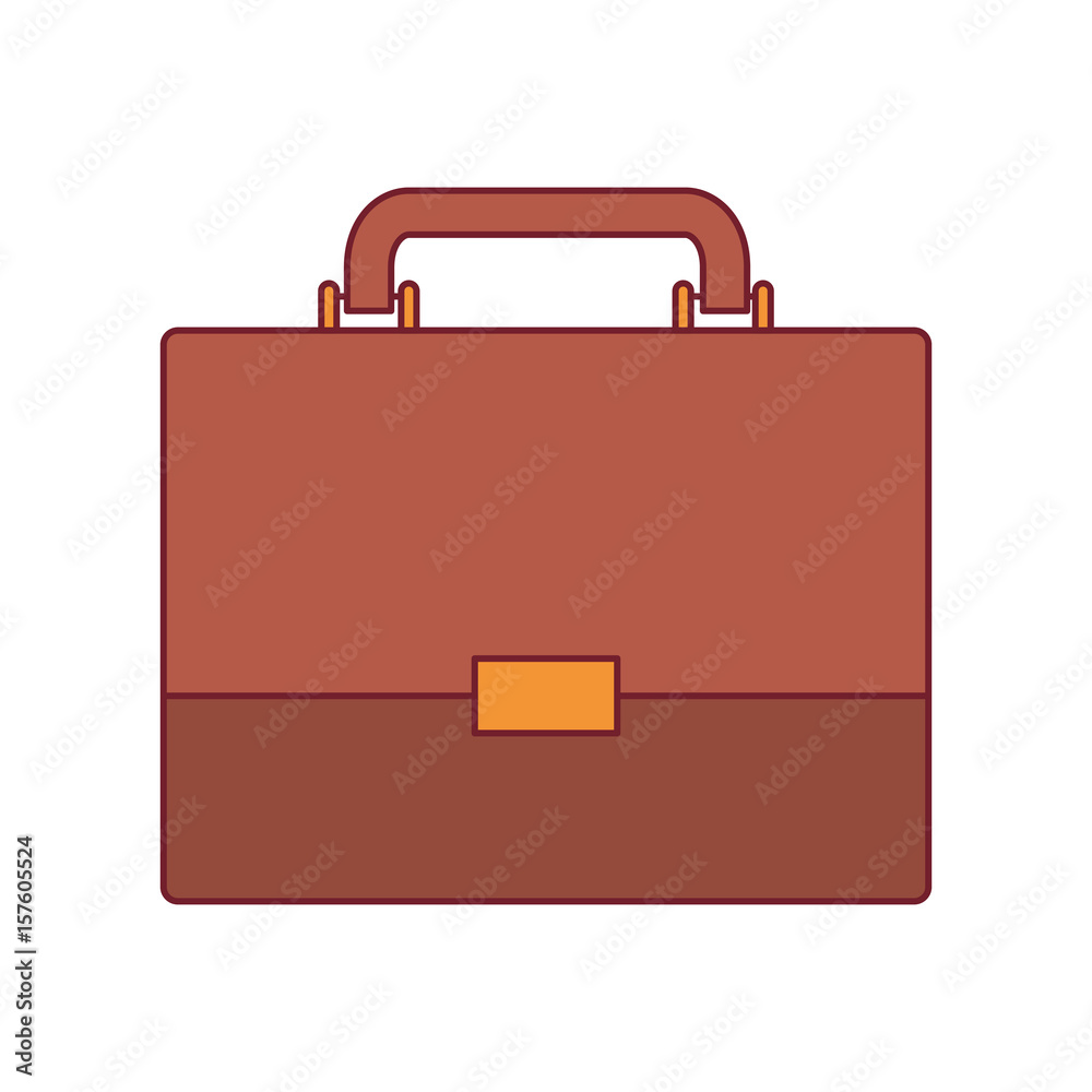 colorful graphic of executive briefcase with dark red line contour vector illustration colorful graphic of executive briefcase with dark red line contour vector illustration