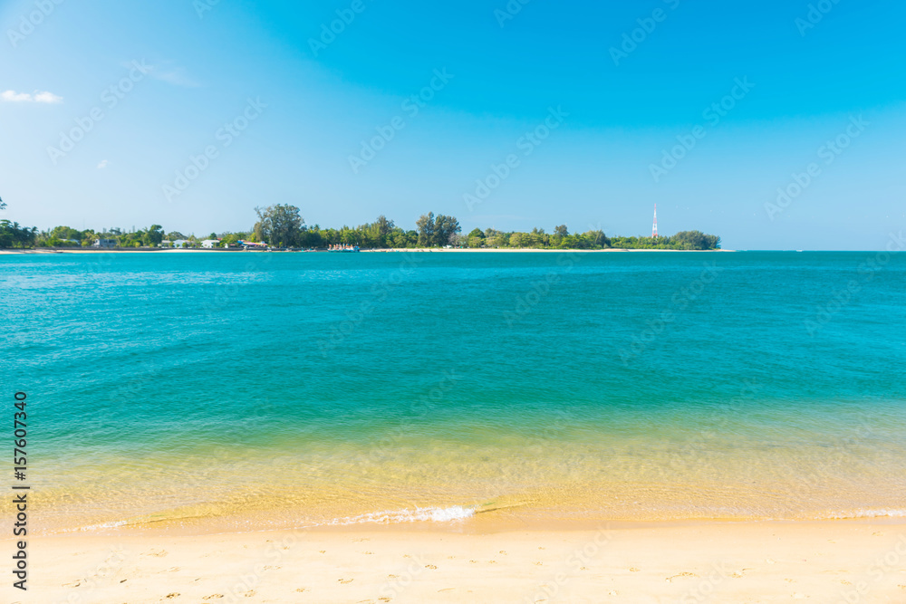 Beautiful blue sea and gentle wave