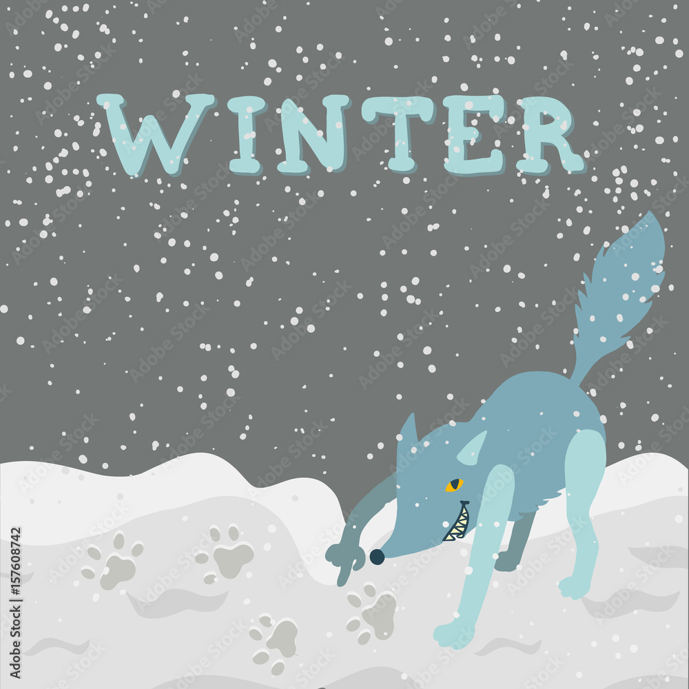 Wolf tracking another animal Wolf tracking another animal