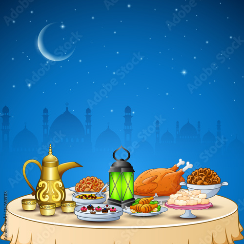 delicious dishes for Iftar party