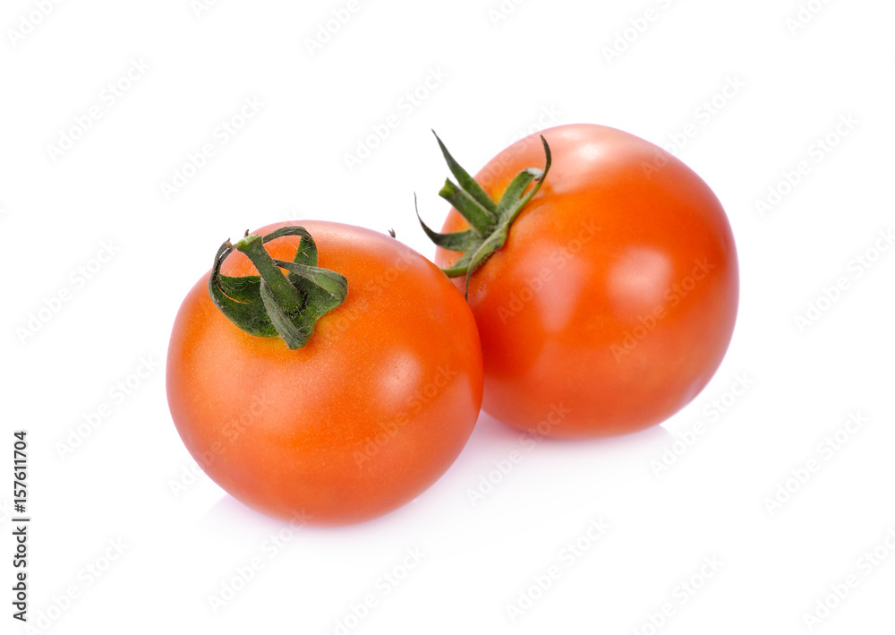 whole fresh tomato on white background whole fresh tomato on white background