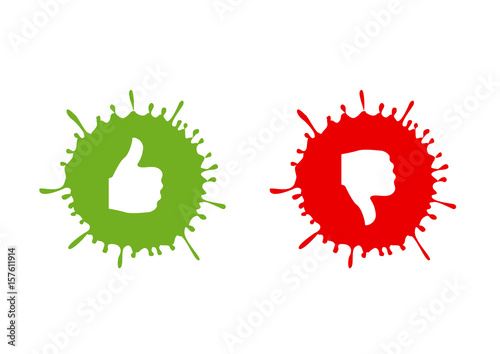 Approved and rejected signs
