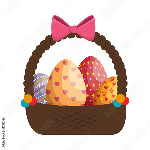 Eggs easter day icon vector illustration graphic design
