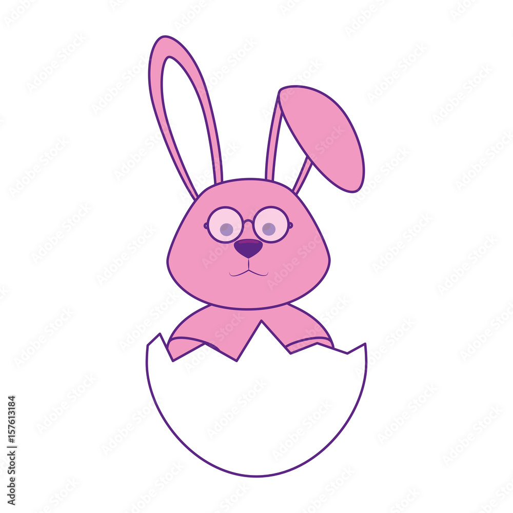 Cute easter bunny cartoon icon vector illustration graphic Cute easter bunny cartoon icon vector illustration graphic