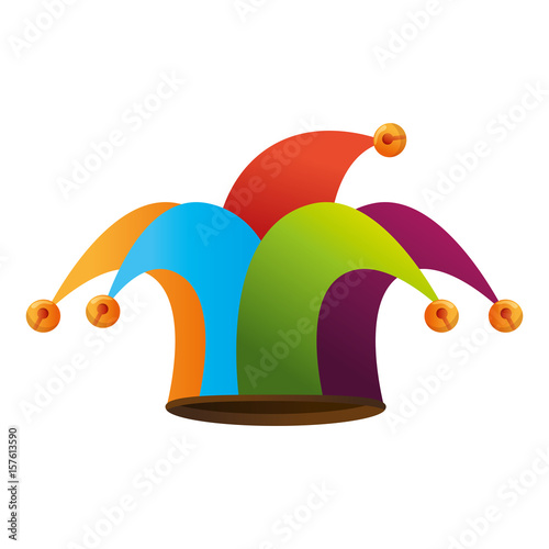 Jester hat accesory icon vector illustration graphic design