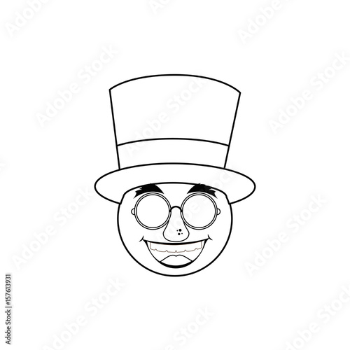 April fools day cartoon face icon vector illustration graphic design