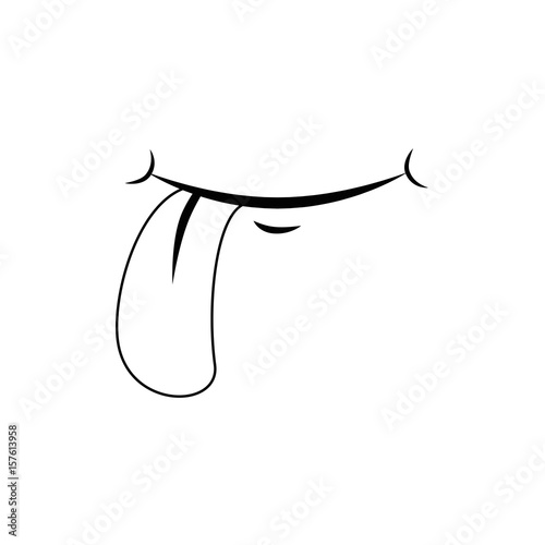 Mouth laughing cartoon icon vector illustration graphic design