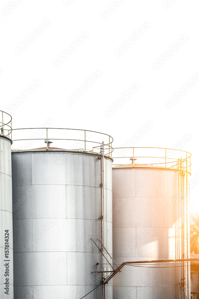 Industrial view at oil refinery plant form industry zone