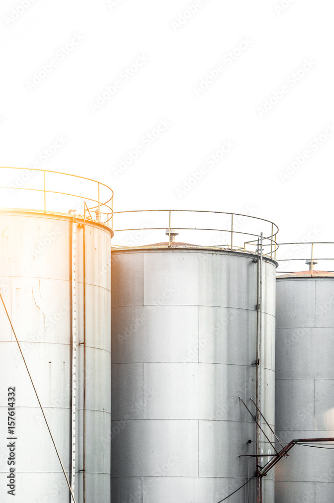 Industrial view at oil refinery plant form industry zone