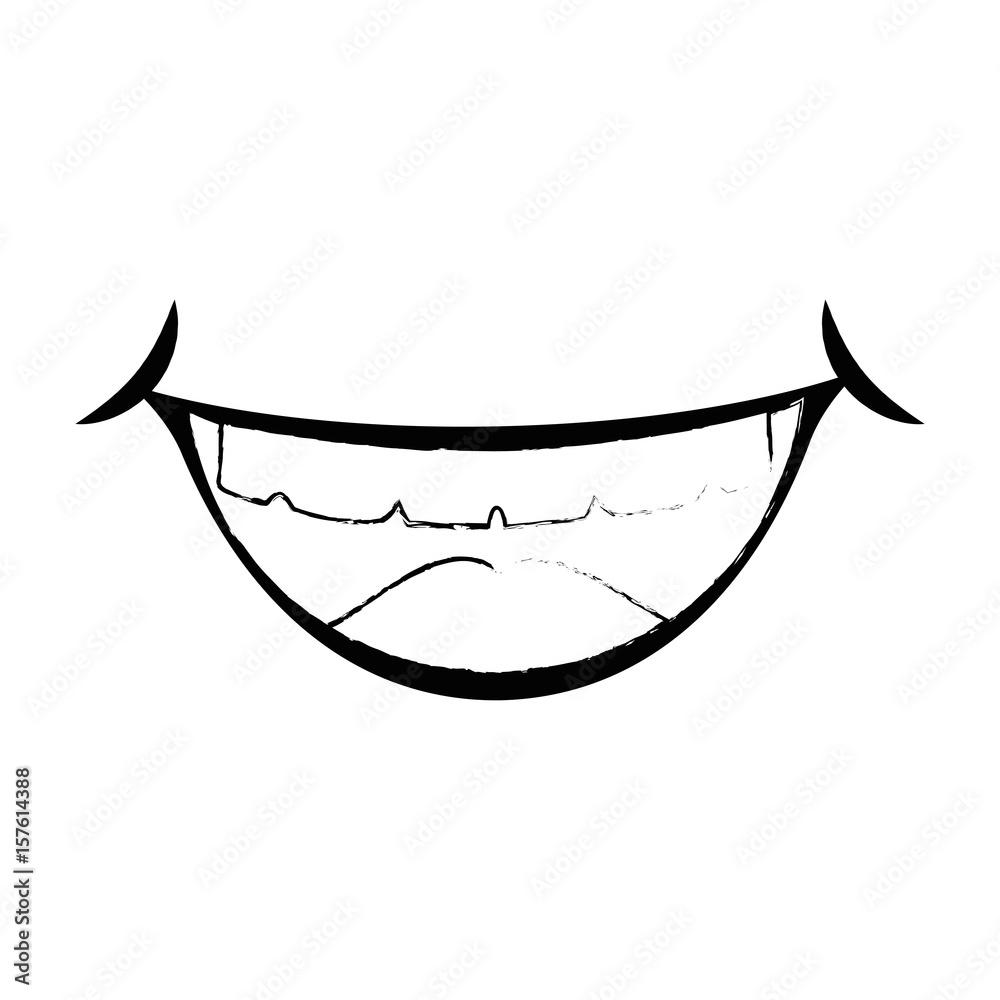 Mouth laughing cartoon icon vector illustration graphic design Mouth laughing cartoon icon vector illustration graphic design