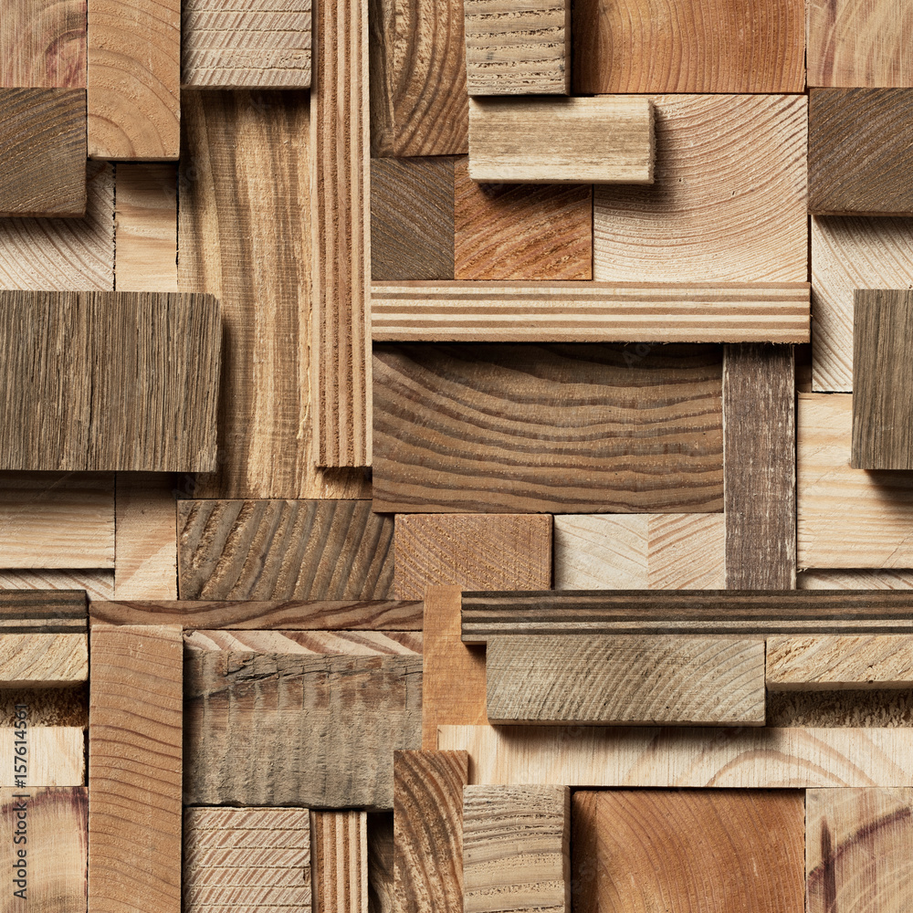 Seamless Wood Block Background Stock Photo Adobe Stock