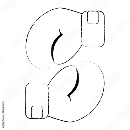 Boxing gloves accesory icon vector illustration graphic design