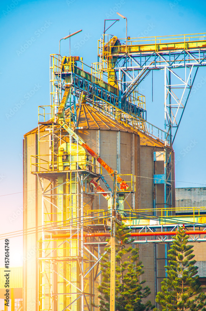 Industrial view at oil refinery plant form industry zone Industrial view at oil refinery plant form industry zone