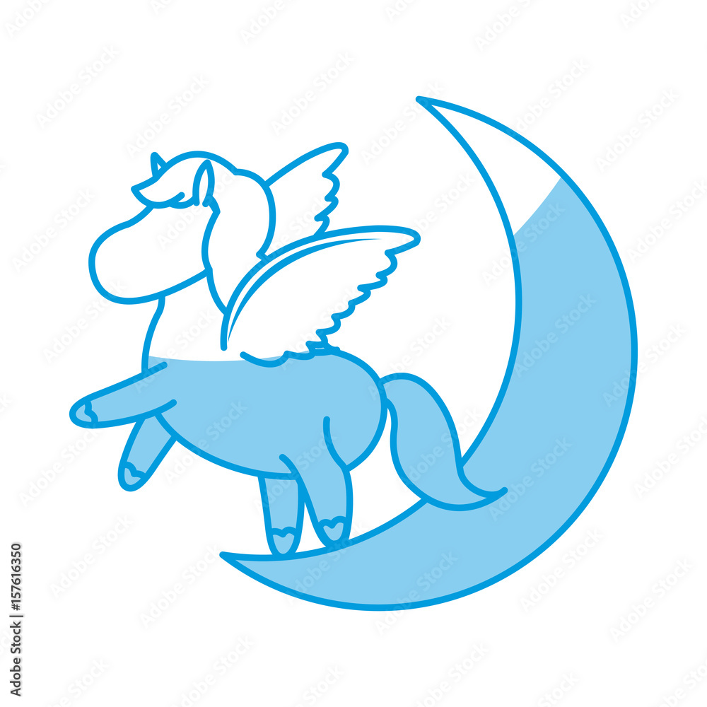 beautiful horse pony wings foal toy vector illustration beautiful horse pony wings foal toy vector illustration