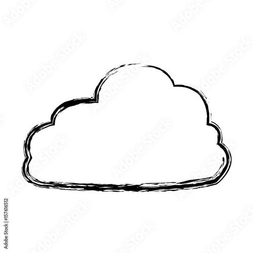 fluffy cloud weather heaven sky cottony icon vector illustration