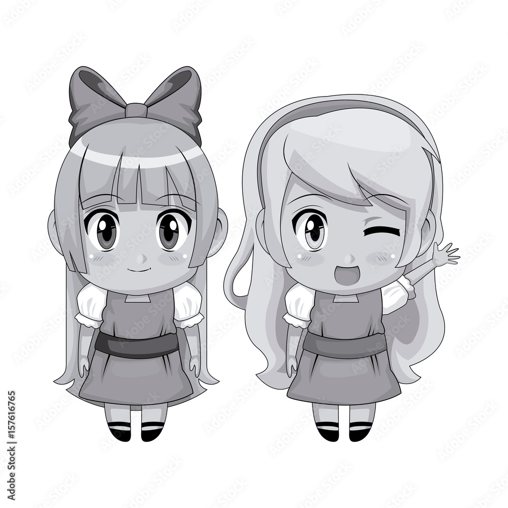 happy anime girl face 12021426 Vector Art at Vecteezy