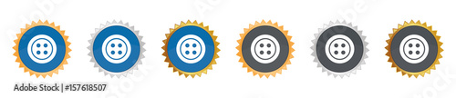 Knopf - Gezacktes Button-Set