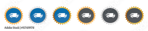 Lieferservice - Gezacktes Button-Set