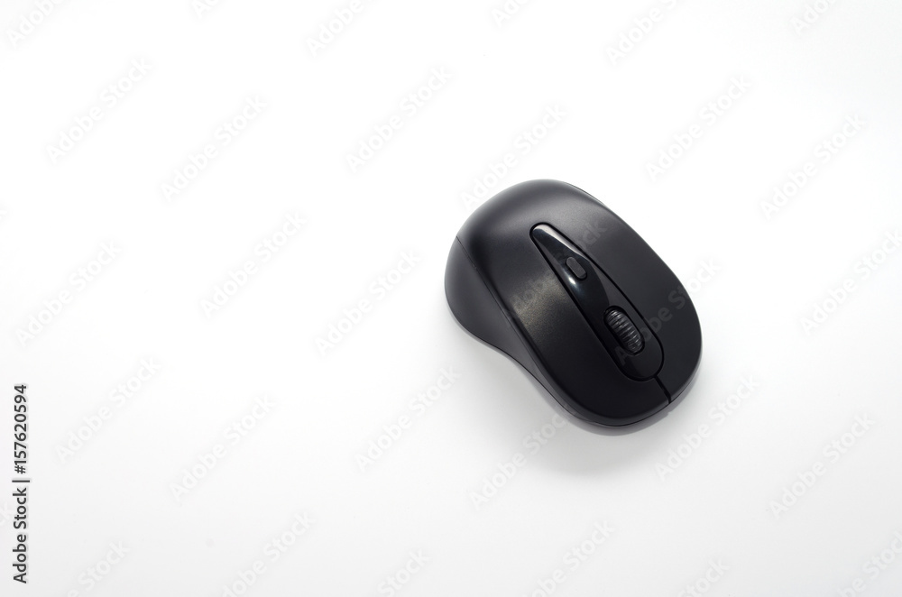 wireless black computer mouse isolate on white background wireless black computer mouse isolate on white background