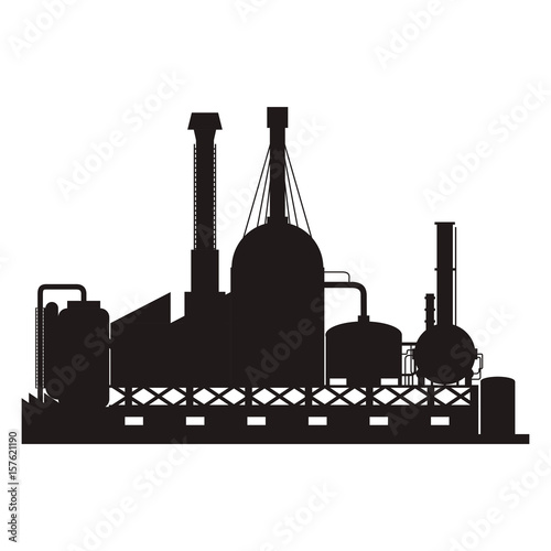 industry factory building vector icon ilustration plant