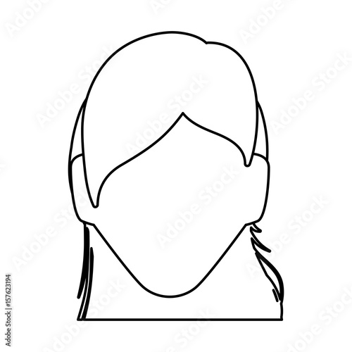 Anonymous faceless woman icon vector illustration graphic design