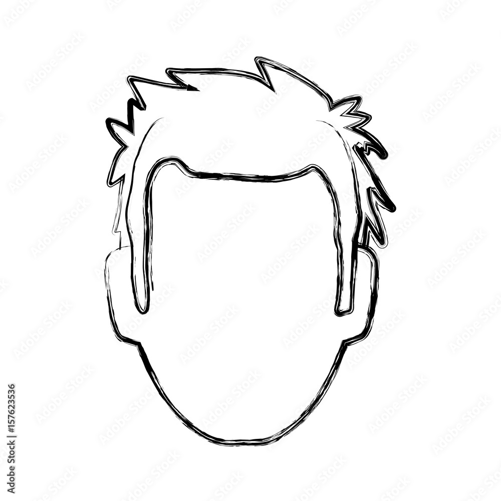 Fototapeta premium Man faceless avatar icon vector illustration graphic design