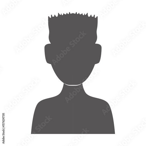 Man faceless avatar icon vector illustration graphic design