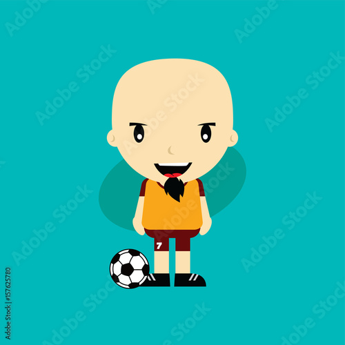 funny cartoon soccer player league vector art