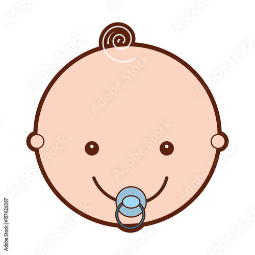 head cute baby icon vector illustration design